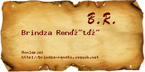 Brindza Renátó névjegykártya
